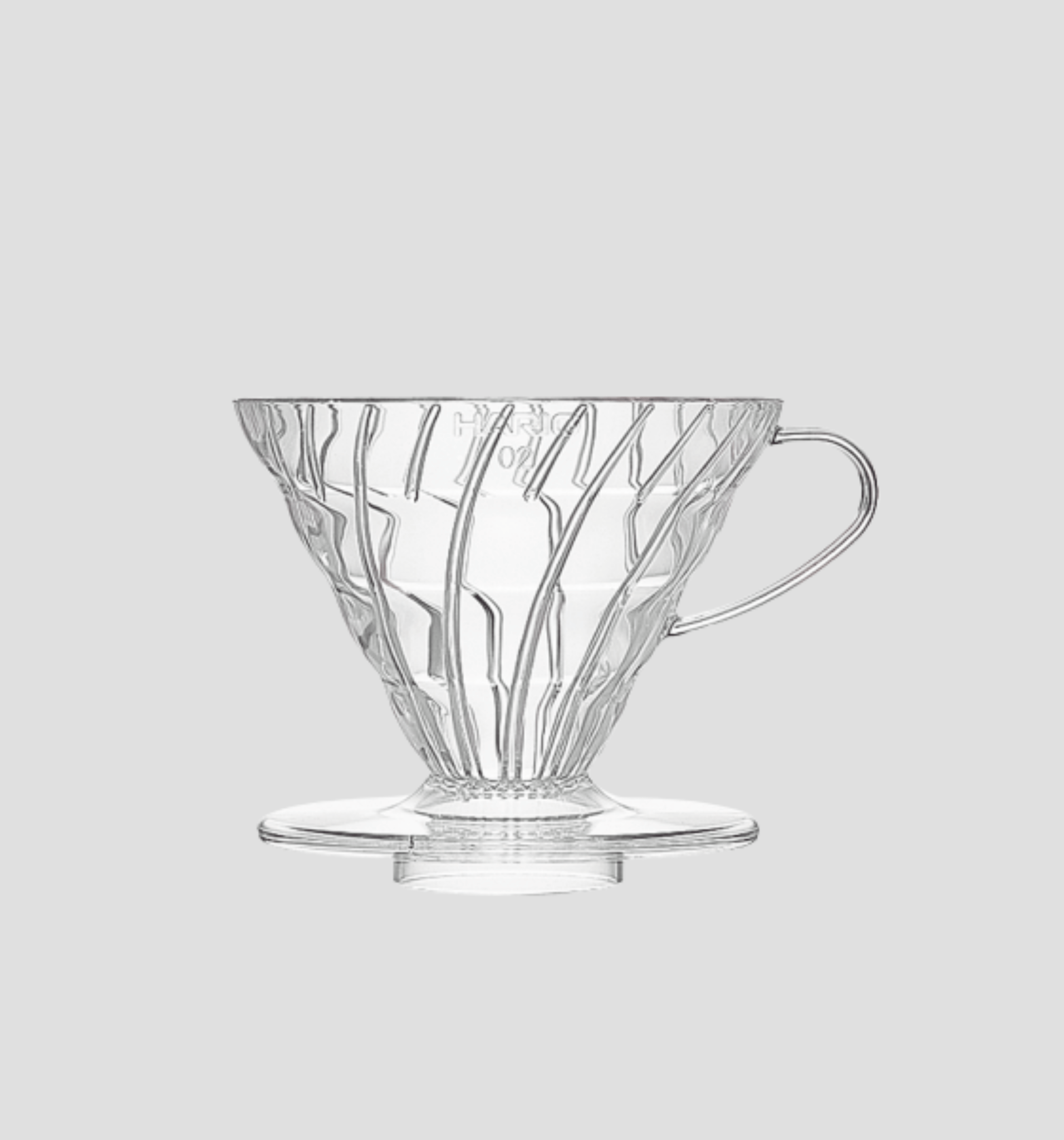 V60 Hario Dripper Plástico 02 Transparente - BOSCON